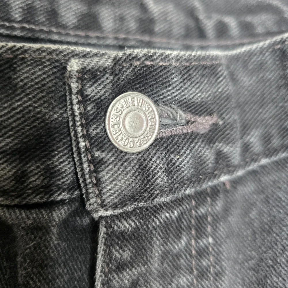 Vintage Levis 550 Jeans Men's 42x30 Black 90s Made in MEX Relaxed Fit